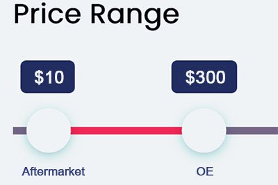 control arm price range