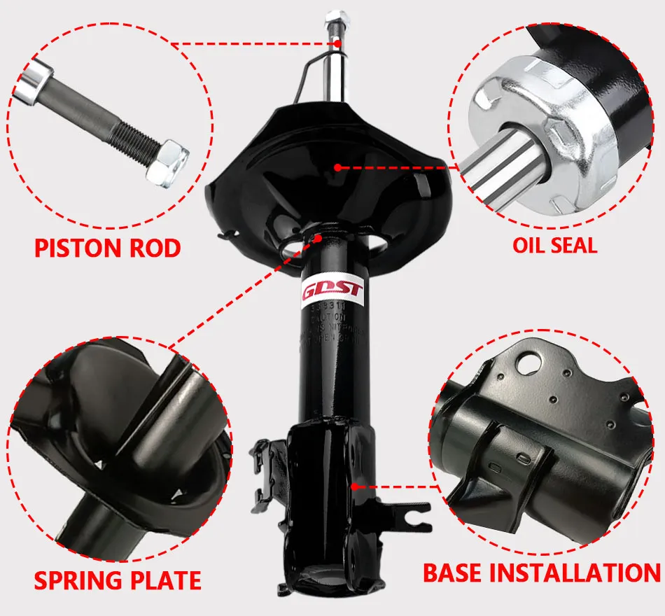Shock absorber structure details