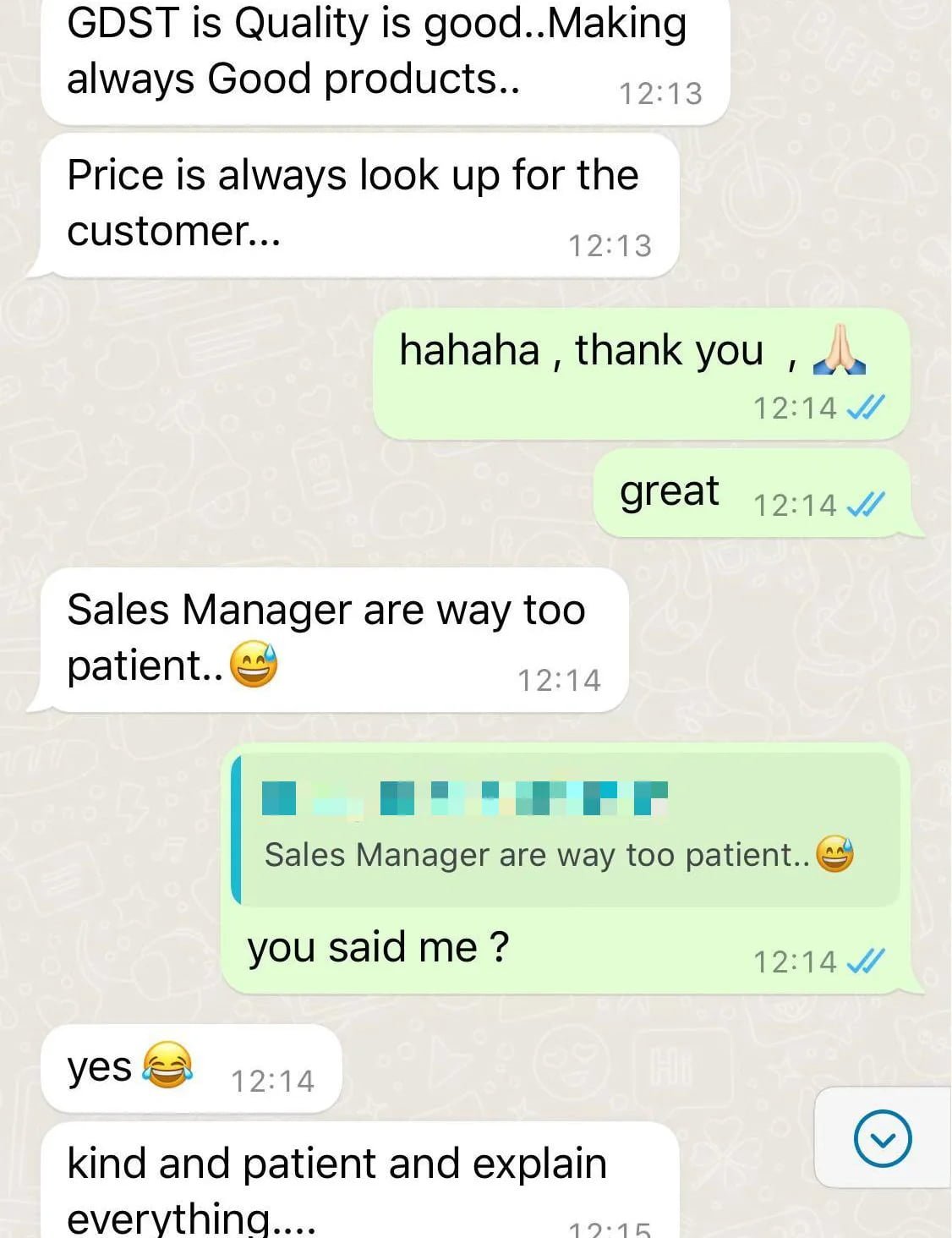 Customer feedback for GDST automotive bushings, image 3