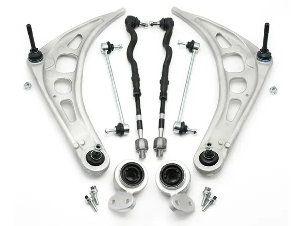Complete control arm assembly with ball joint and bushings