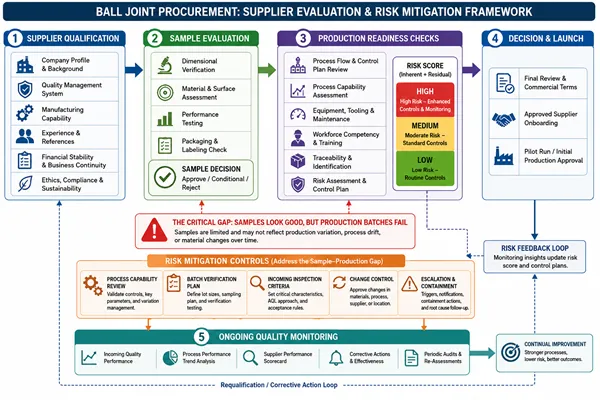 Supplier evaluation framework for ball joint procurement