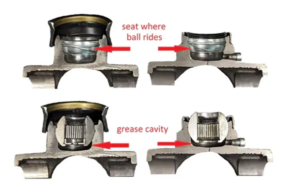 Greasable vs Sealed Ball Joint Trade-off for Aftermarket Procurement Greasable vs sealed ball joint design comparison