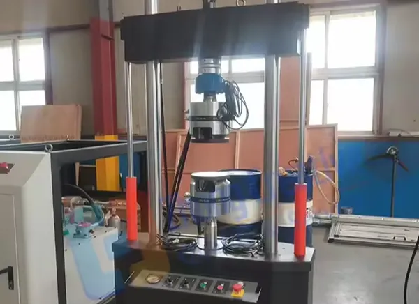 Shock absorber dynamometer performance testing Dynamometer test bench conducting damping force consistency check on shock absorber