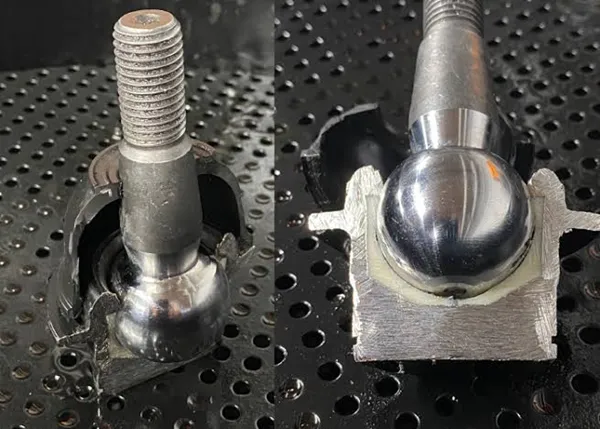 Ball joint quality control and clearance inspection