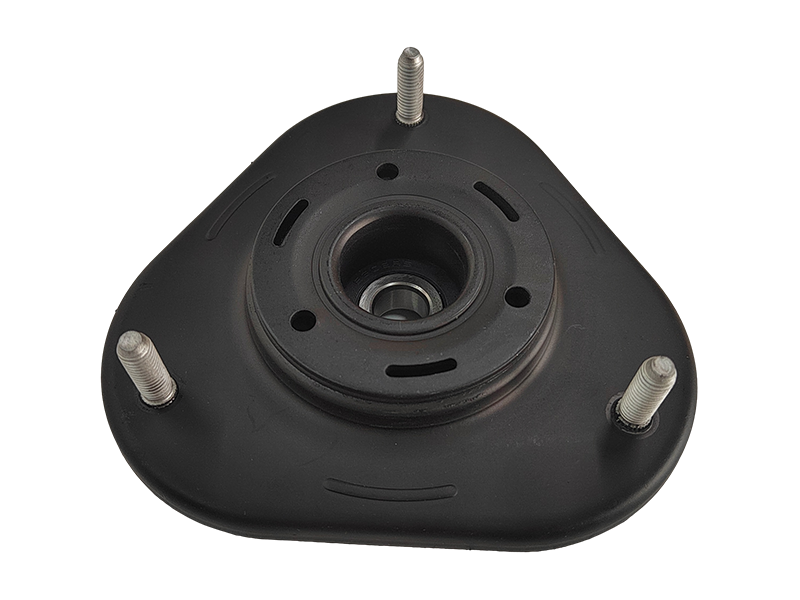 Front strut mount with bearing for steering rotation