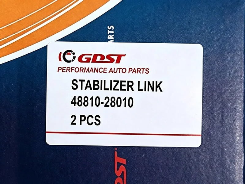 Customized branded product label for automotive parts