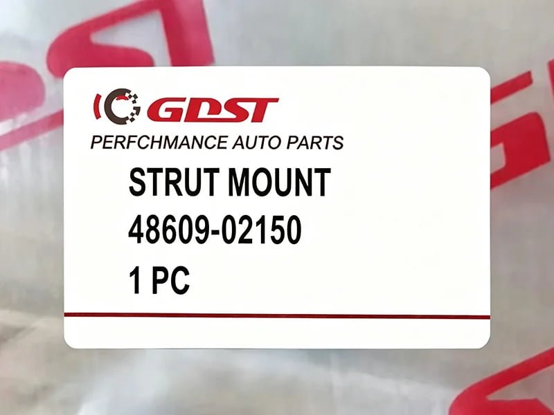 Custom color labels for strut mount aftermarket brands, wholesalers, and distributors