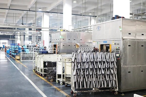 Shock absorber factory assembly line