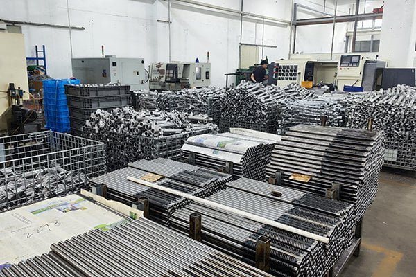 Steering rack factory production line for manual, hydraulic, and electronic steering racks