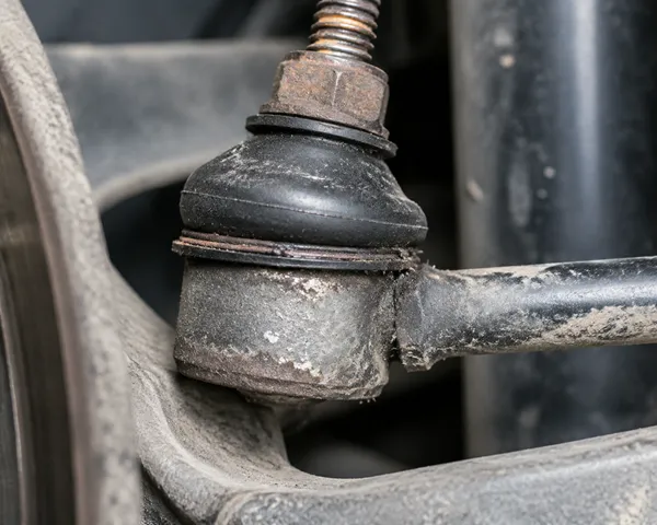 Stabilizer link wear inspection showing gradual degradation