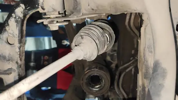 rack end dust boot failure and contamination damage