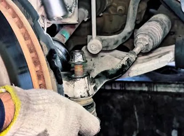 replaceable rack end threaded into steering rack inner rod