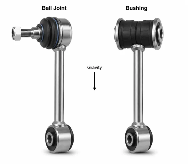 Sway bar link joint types ball joint vs bushing