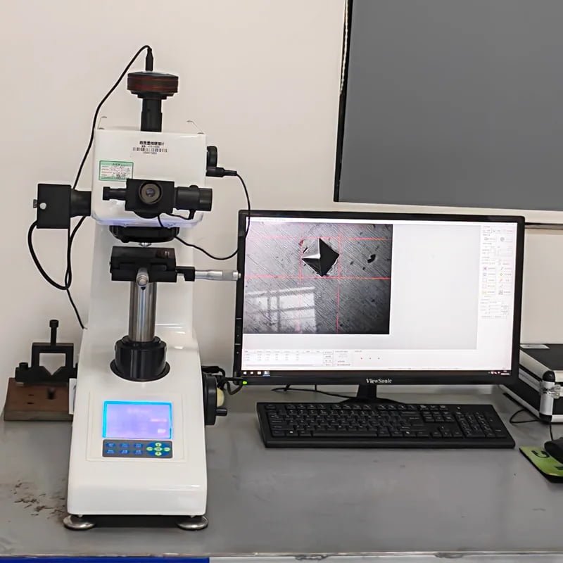 Vickers hardness testing of tie rod end components